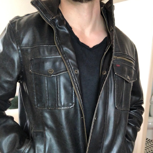 Black Levi’s Leather Jacket - Picture 2 of 8